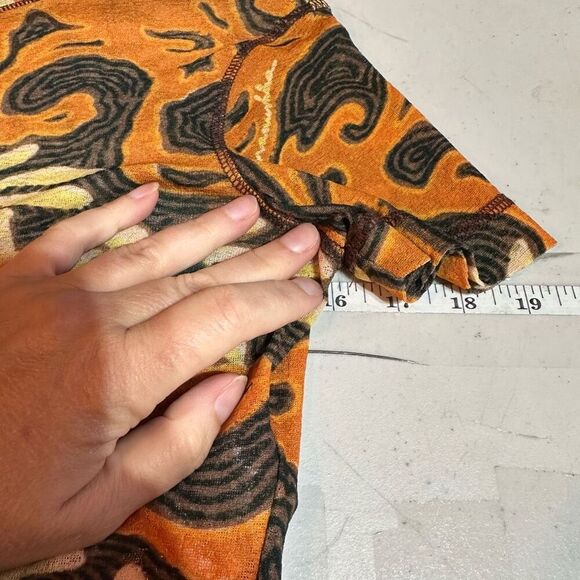 Nanushka Nilo Floral Short Sleeve Cropped Top Arte Povera Size Small Streetwear - Picture 7 of 8